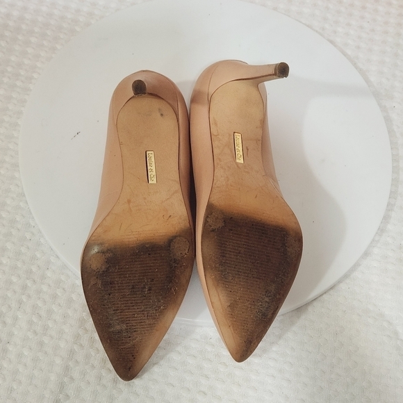 LOUISE et Cie Womens Pinkish Cream Low Stiletto Heels Size 4M - Picture 8 of 9